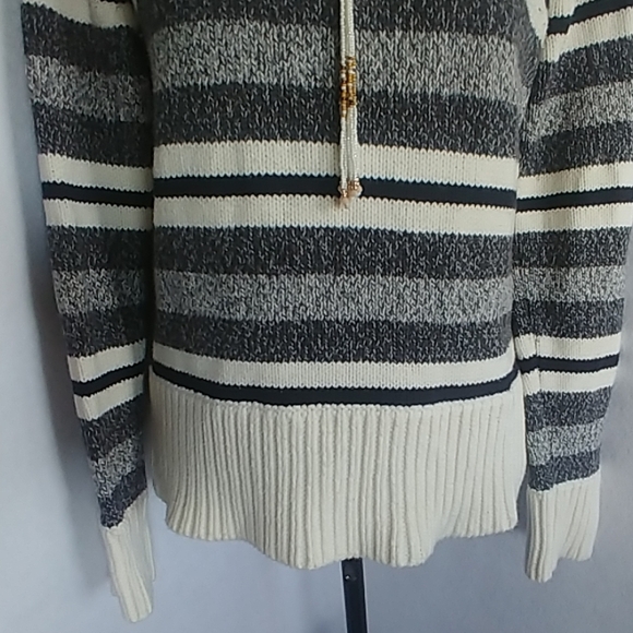 Vtg Liz Claiborne Striped Turtleneck Sweater - Picture 3 of 6
